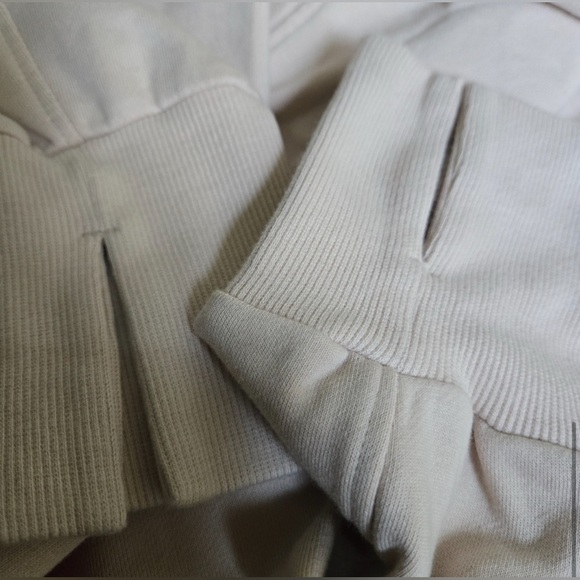 Women’s Graphic French Terry
Crewneck Sweatshirt - JoyLab™ Cream 
Size large. - Picture 5 of 6